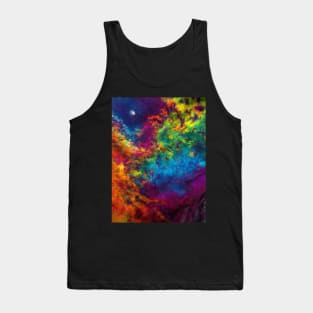 Psychedelic Multicolored Dye Galaxy Tank Top